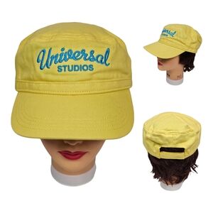 Universal Studios Painters‎ Cap Strapback Hat One Size Yellow x Teal EUC Cotton